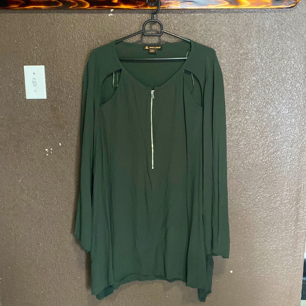 Love & Legend Flowy Blouse With Open Slits On Upper Chest